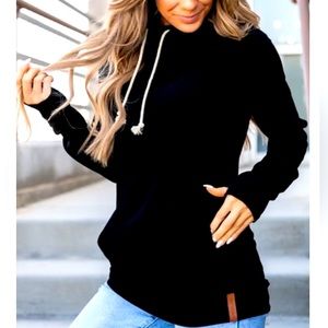 Ampersand ave & hooded black sweatshirt